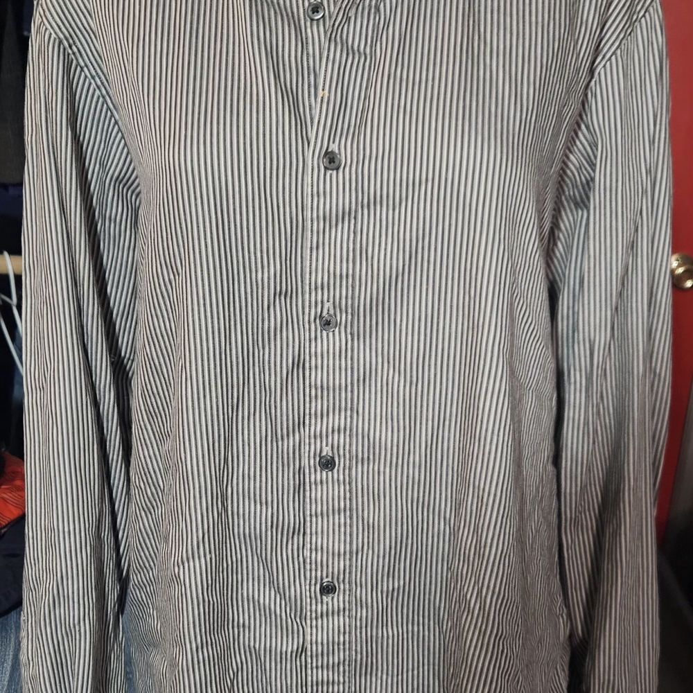 Michael Kors Men's Black Striped Shirt